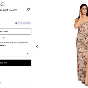 Adrianna Papell Pink Floral Lace Dress